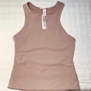 Victoria Secret NWT open Racerback yoga Tank Top - beige